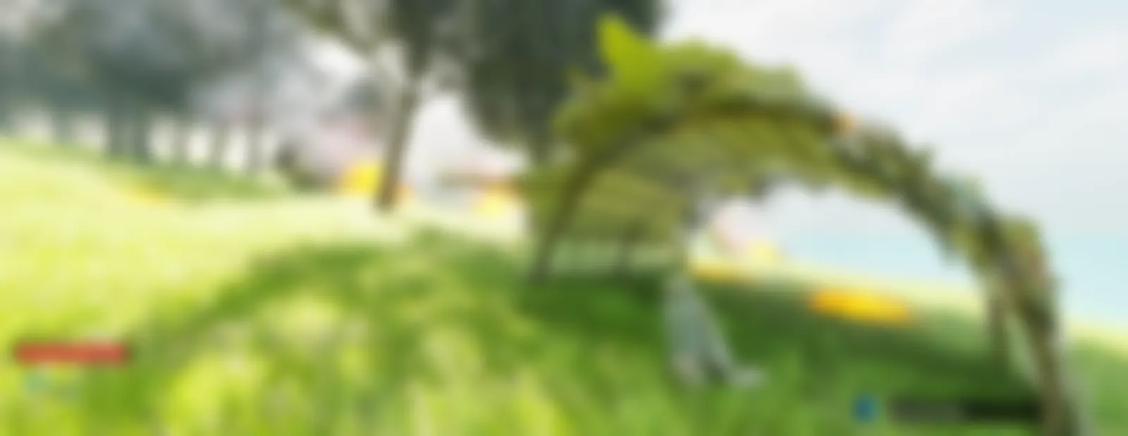 A deliberately blurred in-development screenshot from the Unannounced Title
